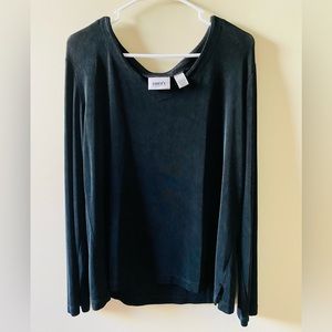 Chico’s Travelers V Neck Black Top
